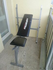 Fitness set - posilovací lavice, osy, činky, závaží 102,5kg