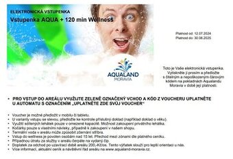 AQUALAND MORAVIA celodenní + 120 min Wellness