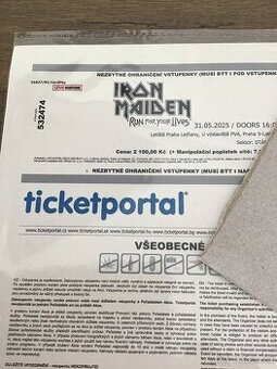Iron Maiden Vstupenky Praha