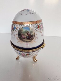 Porcelánové dekorační úložné vejce - 1