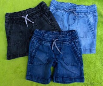 3 x riflové kraťasy C&A vel. 92