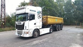 Scania R500 V8 + Schmitz sklápěcí návěs