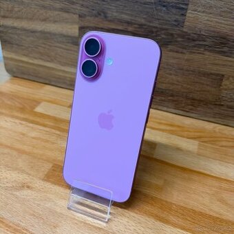 IPhone 16 128GB, pink, 100% baterie, eSIM (záruka)
