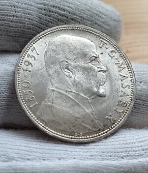 STŘÍBRNÁ mince 20kčs T. G MASARYK 1937