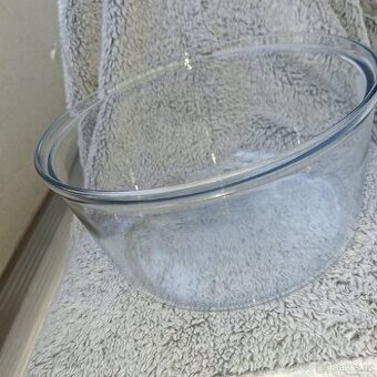 Velká skleněná doza - poklop š 33 x v 17