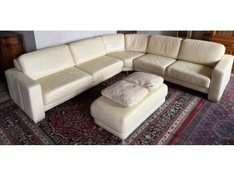 Luxusní moderní rohová kožená sedací souprava,3221