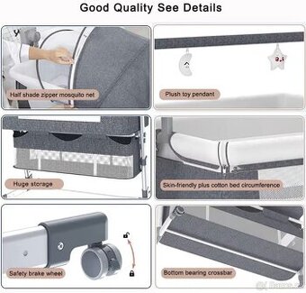 Dětská postýlka, houpací kolébka