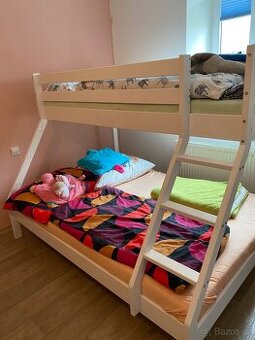 Postel pro 3 - rám+rošt+matrace