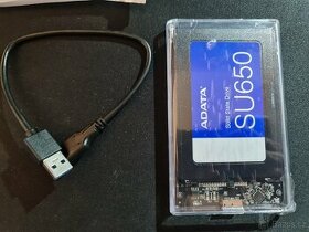 120 GB SSD externí disk USB3 průhledný nový