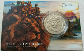 Stříbrná mince Český lev 2022 SBĚRATEL - č. 1374