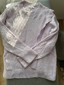 Luxusní levandulový svetr s alpakou vel XL