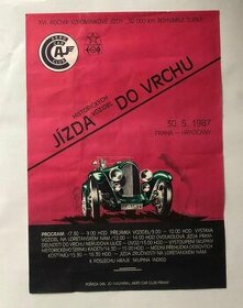 plakát - jízda do vrchu PRAHA-HRADČANY 1987 (Aero Car Club)