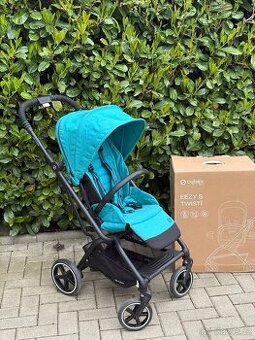 Kočárek CYBEX Eezy S Twist+2 Black 2021, river blue