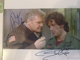 autogram Sylvestr Stallone a Brian Dennehy RAMBO 1 COA