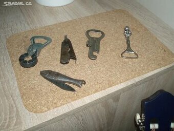 4 x retro otvíráky + nůž rybička - viz foto