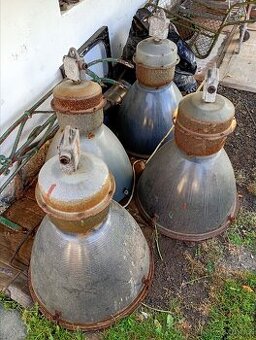 Staré Velké Industriální Tovární Lampy