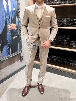 Pánský svatební oblek BANDI Pontarelli Sabbia (Slim Fit)