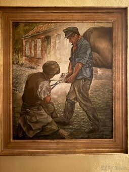 Obraz s podkovářskou tematikou