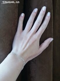 NOVÝ náramek na ruku PRAVÉ STŘÍBRO