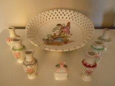 Porcelánová mísa + malá váza 6 ks