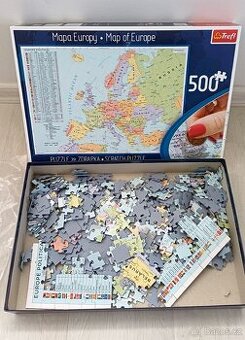 Stírací puzzle 500 
Mapa Evropy 68x48cm