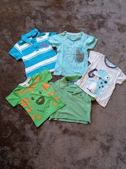 5x tričko vel. 86/92, 1 - 2 roky krátký rukáv