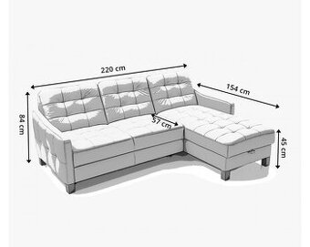 Nova kozena rozkladaci sedacka bezova