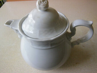 Konvička bílá s růžičkou