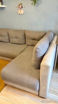 Sedací souprava – rozkládací, s úložným prostorem do L