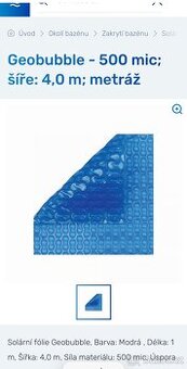 Navíjecí zařízení pevné + solární plachta 4x7,5m