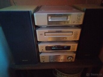 Věž Aiwa ve špičkové kvalitě s originál reproduktory(dřevo)