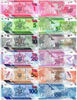 Set všech bankovek Trinidadu a Tobaga, 2019-2020, UNC