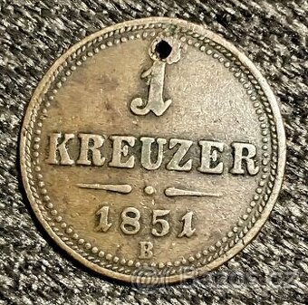 1 Krejcar 1851 - B - 1