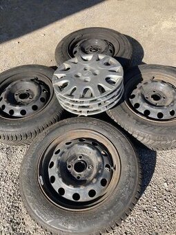 celá kola 175/70 R14 (pneu + plechové disky + poklice)