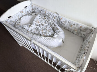 Nová souprava do psotýlky zvířátka+bílé minky