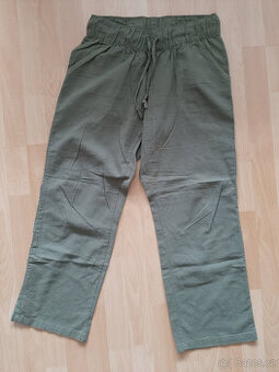 Dámské letní kalhoty olivové