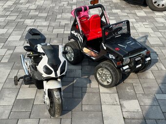 Akumulátorové autíčko HECHT 56185 a motorka BMW S1000RR