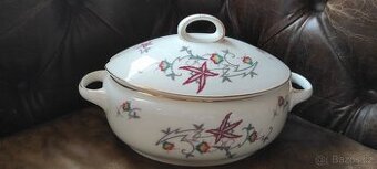 Retro hluboké talíře, podnosy, terina