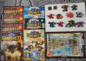 Gormiti časopisy + figurky 12 ks + hrací deska