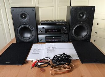 DENON D-F107, receiver, CD přehrávač a reproduktory + DO
