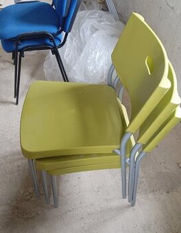 Konferenční židle IKEA Herman zelená 3 ks