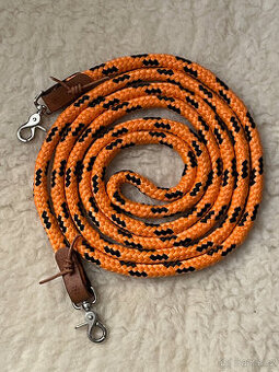 Provazové otěže Orange Black
