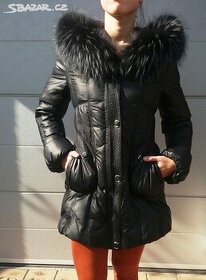 Luxusní zimní bunda s pravou kožešinou vel. S