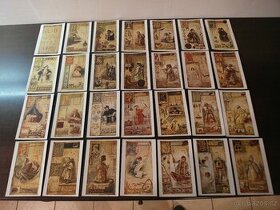 Staré pohlednice Ruská abeceda - 28ks - J. Bem
