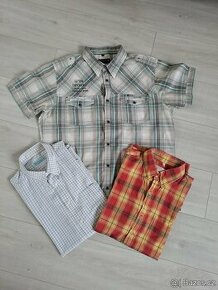 3 pánské košile vel.XL (43/44), krátký rukáv, C&A - 1