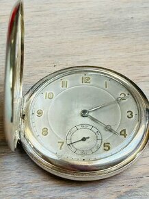 Stříbrné tříplášťové švýcarské kapesní hodinky Alpina - 1