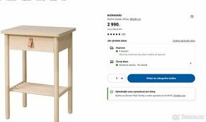 noční stolky IKEA BJÖRKSNÄS