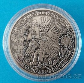 Stříbrná 1 oz mince Cursed Aztec God of War and Sun 2022