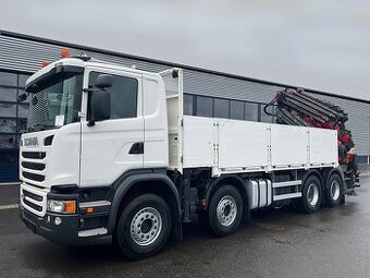 Scania G450 8x4 - valník s hydraulickou rukou FASSI
