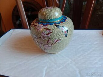 Pěkná smaltovaná doza- Cloisonné